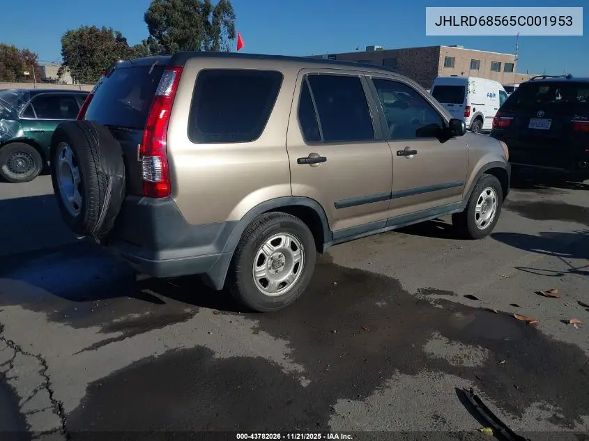 JHLRD68565C001953 2005 Honda Cr-V Lx