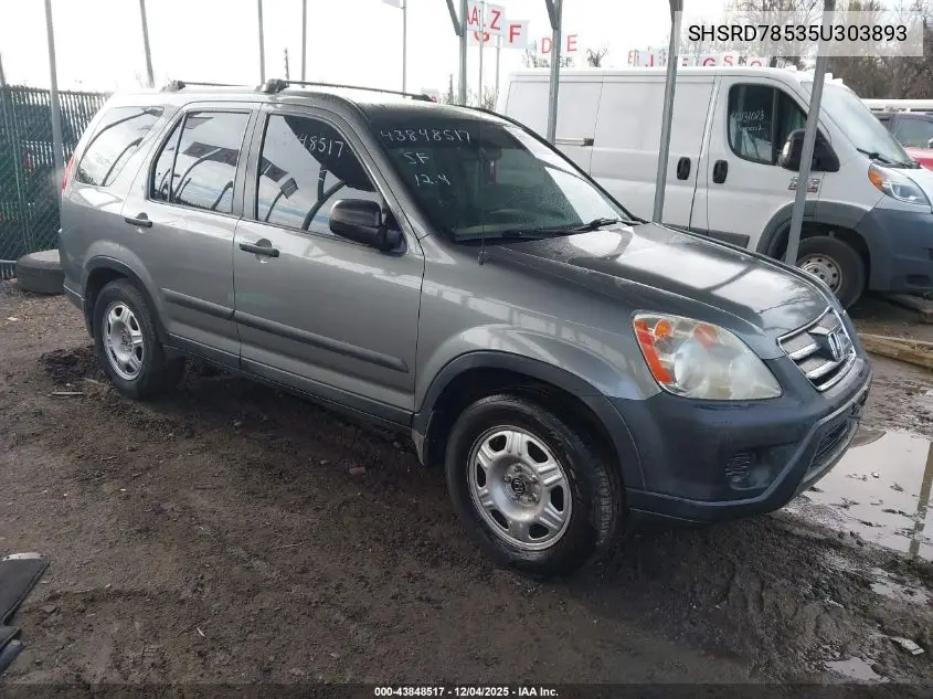 SHSRD78535U303893 2005 Honda Cr-V Lx