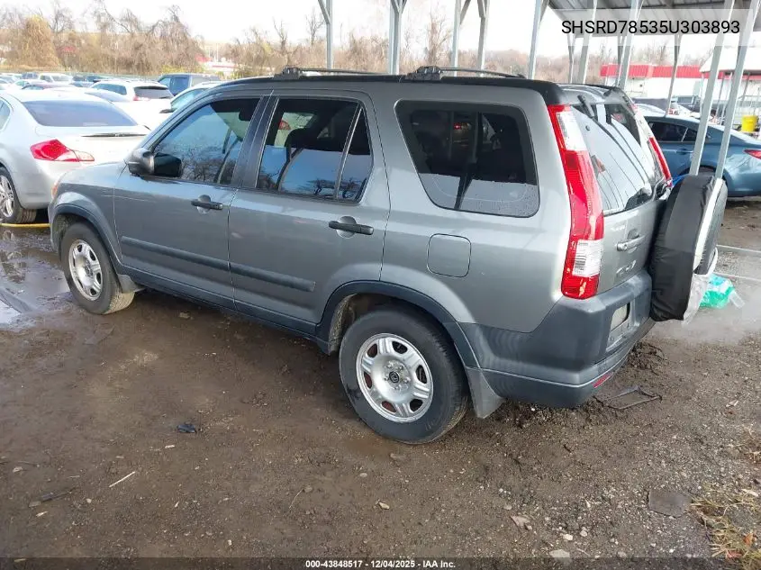SHSRD78535U303893 2005 Honda Cr-V Lx