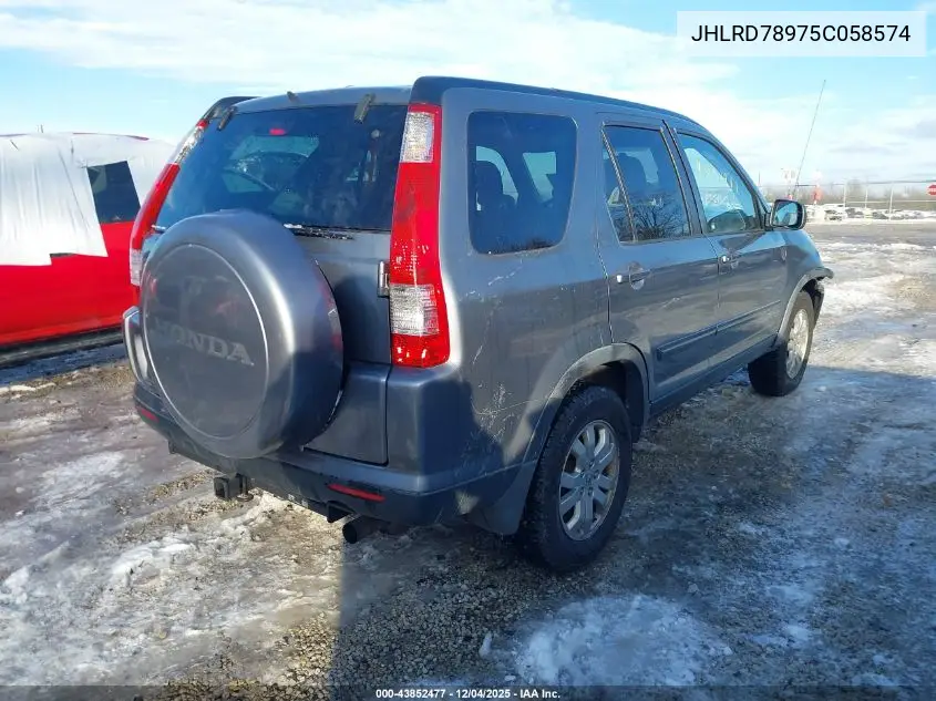 JHLRD78975C058574 2005 Honda Cr-V Se