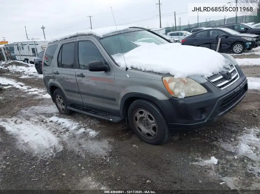 JHLRD68535C011968 2005 Honda Cr-V Lx