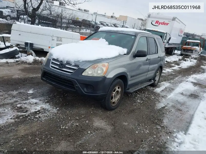 JHLRD68535C011968 2005 Honda Cr-V Lx