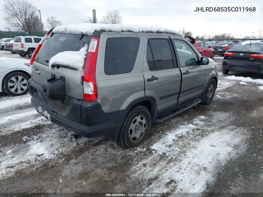 JHLRD68535C011968 2005 Honda Cr-V Lx