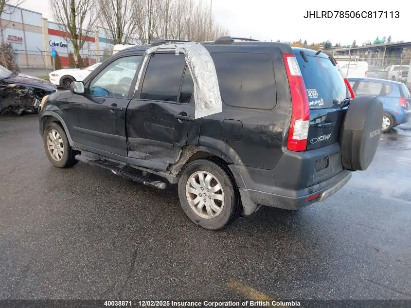 JHLRD78506C817113 2006 Honda Cr-V