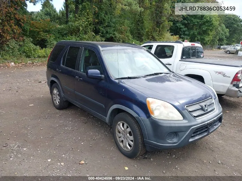 2006 Honda Cr-V Ex VIN: JHLRD78836C053459 Lot: 40424556