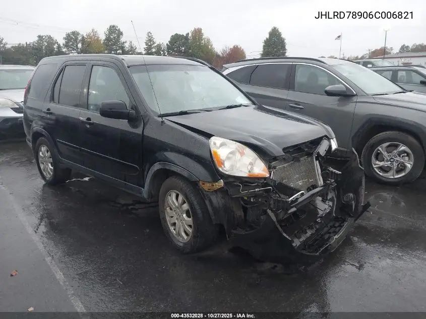 JHLRD78906C006821 2006 Honda Cr-V Se