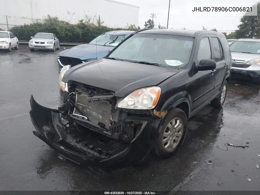 JHLRD78906C006821 2006 Honda Cr-V Se