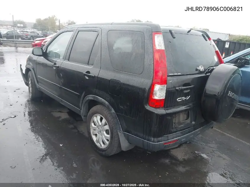 JHLRD78906C006821 2006 Honda Cr-V Se