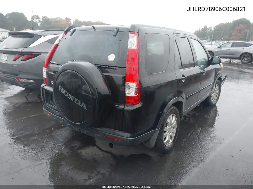 JHLRD78906C006821 2006 Honda Cr-V Se