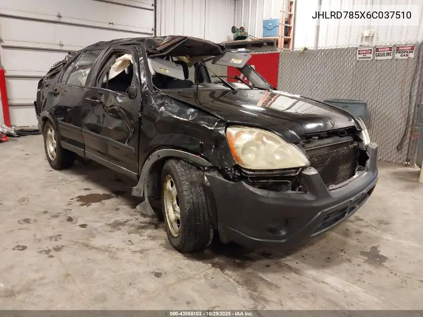 JHLRD785X6C037510 2006 Honda Cr-V Lx