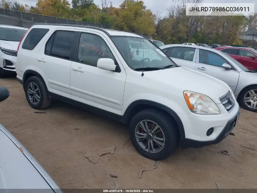 JHLRD78986C036911 2006 Honda Cr-V Se