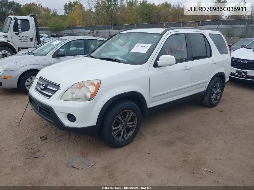 JHLRD78986C036911 2006 Honda Cr-V Se