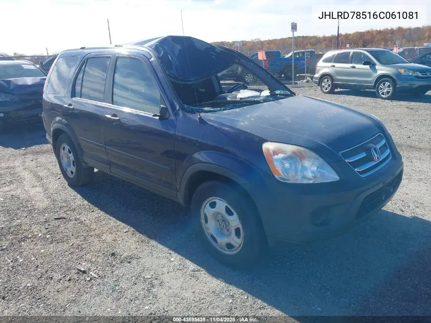JHLRD78516C061081 2006 Honda Cr-V Lx