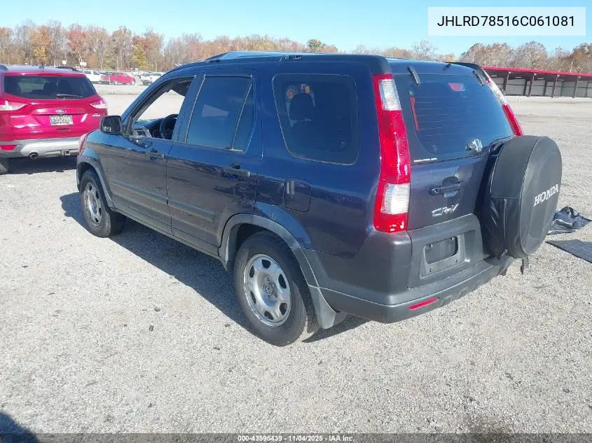 JHLRD78516C061081 2006 Honda Cr-V Lx