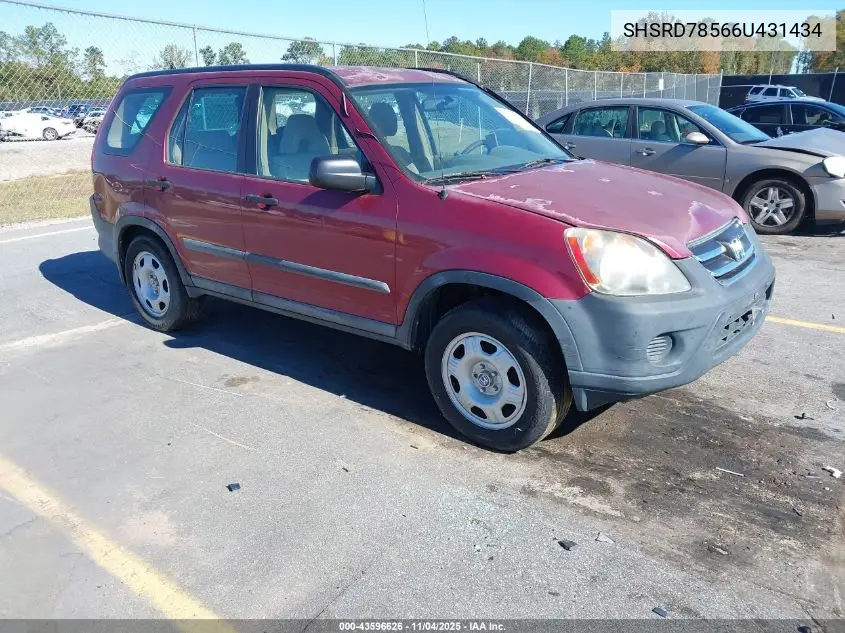 SHSRD78566U431434 2006 Honda Cr-V Lx