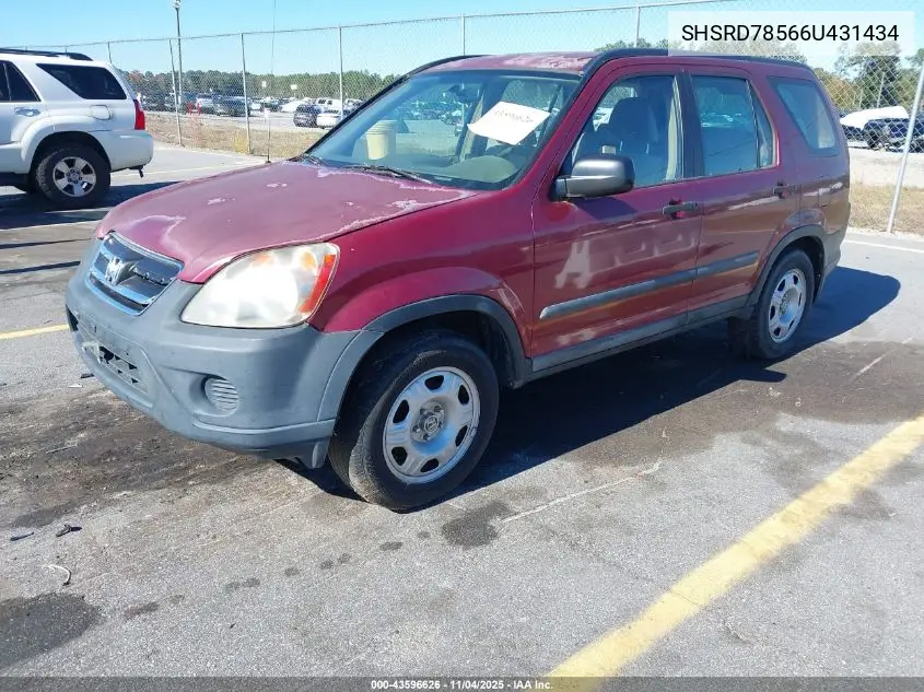 SHSRD78566U431434 2006 Honda Cr-V Lx