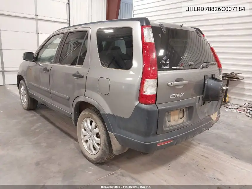JHLRD78826C007184 2006 Honda Cr-V Ex