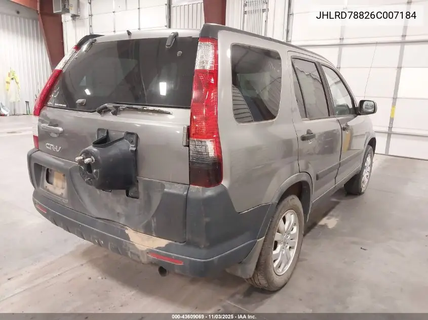 JHLRD78826C007184 2006 Honda Cr-V Ex