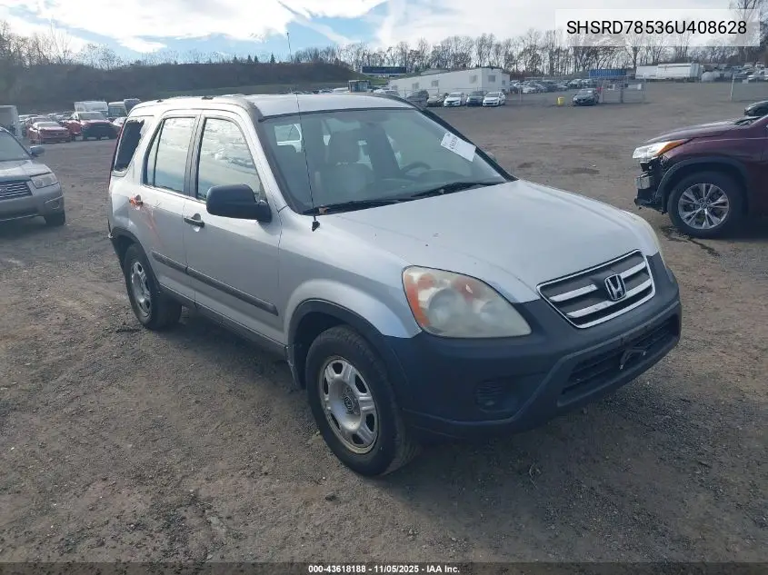 SHSRD78536U408628 2006 Honda Cr-V Lx