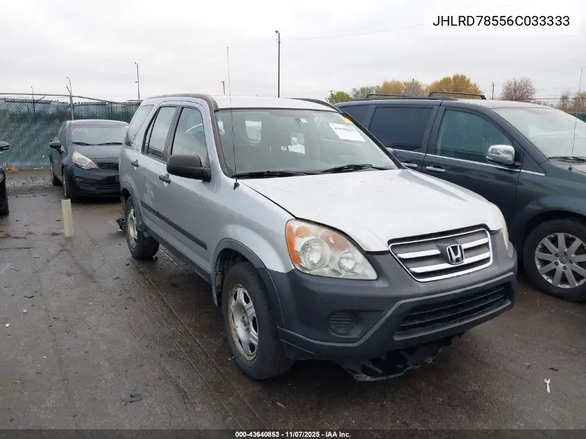 JHLRD78556C033333 2006 Honda Cr-V Lx