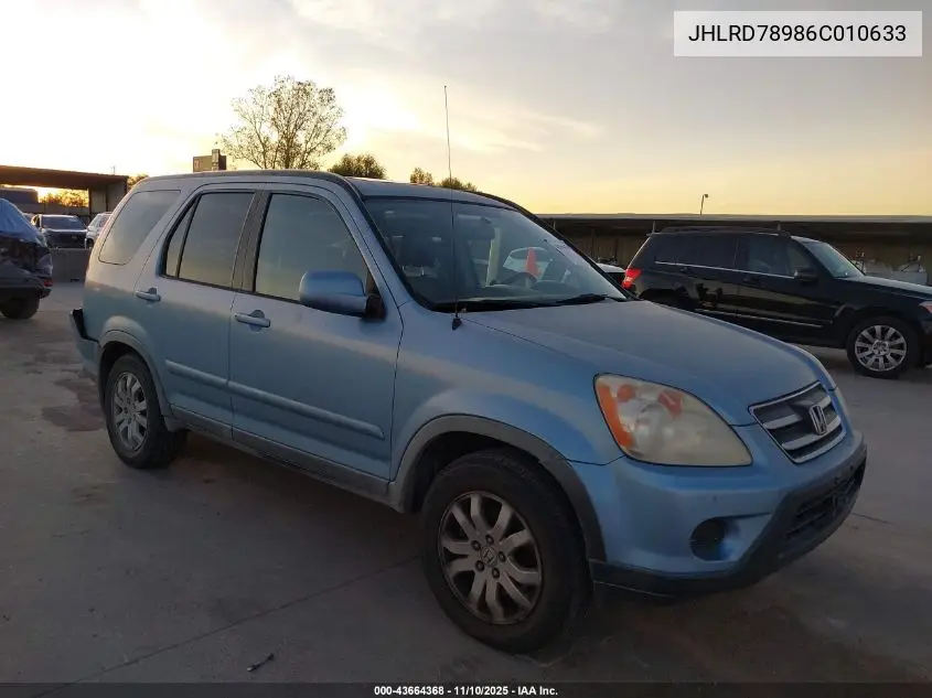 JHLRD78986C010633 2006 Honda Cr-V Se