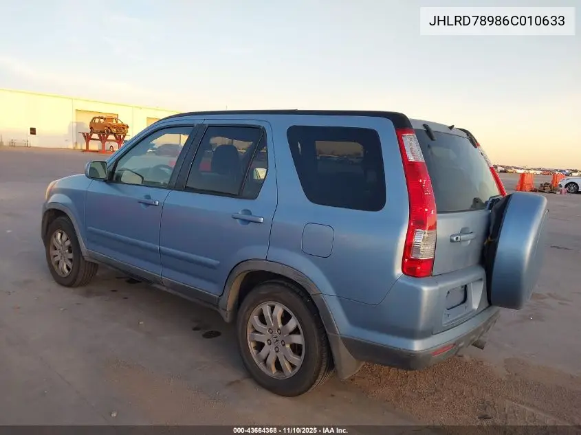 JHLRD78986C010633 2006 Honda Cr-V Se
