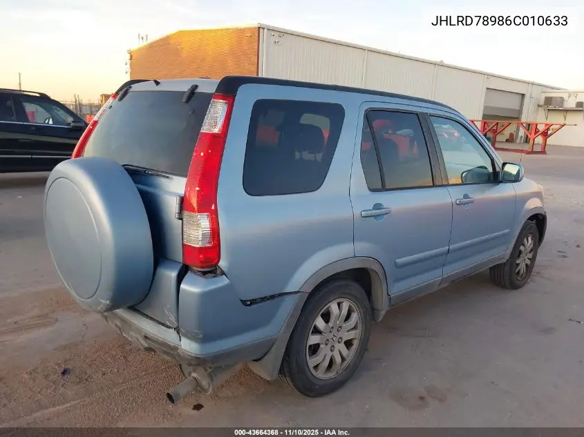 JHLRD78986C010633 2006 Honda Cr-V Se