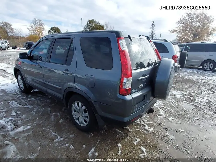 JHLRD78936C026660 2006 Honda Cr-V Se