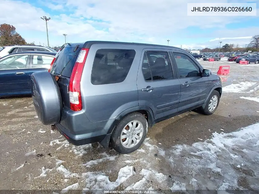 JHLRD78936C026660 2006 Honda Cr-V Se