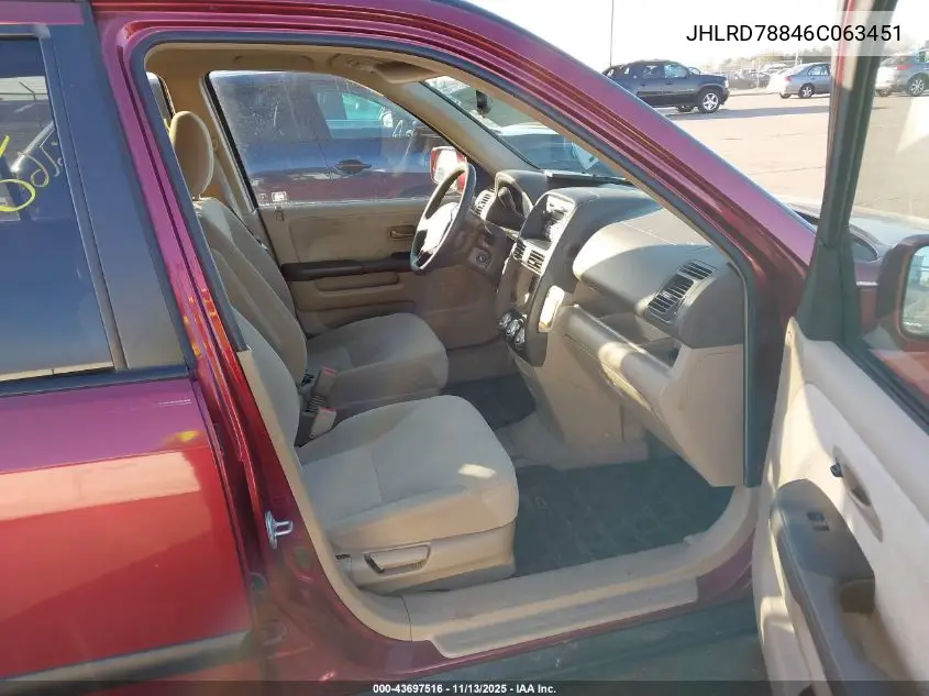 JHLRD78846C063451 2006 Honda Cr-V Ex