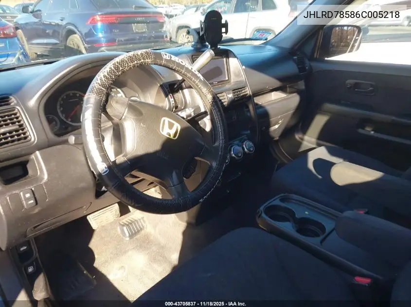 JHLRD78586C005218 2006 Honda Cr-V Lx