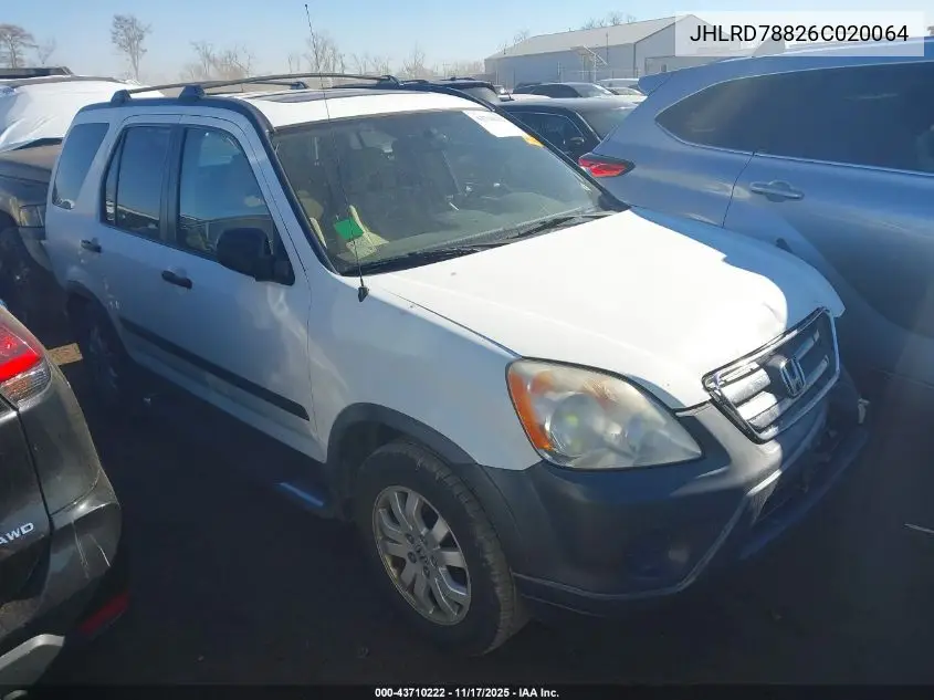 JHLRD78826C020064 2006 Honda Cr-V Ex