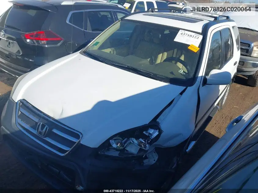 JHLRD78826C020064 2006 Honda Cr-V Ex