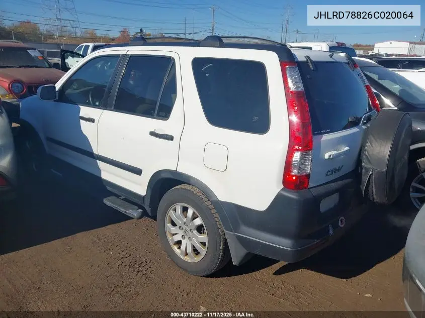 JHLRD78826C020064 2006 Honda Cr-V Ex