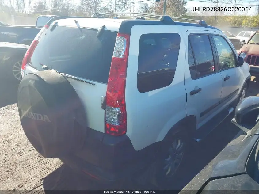 JHLRD78826C020064 2006 Honda Cr-V Ex
