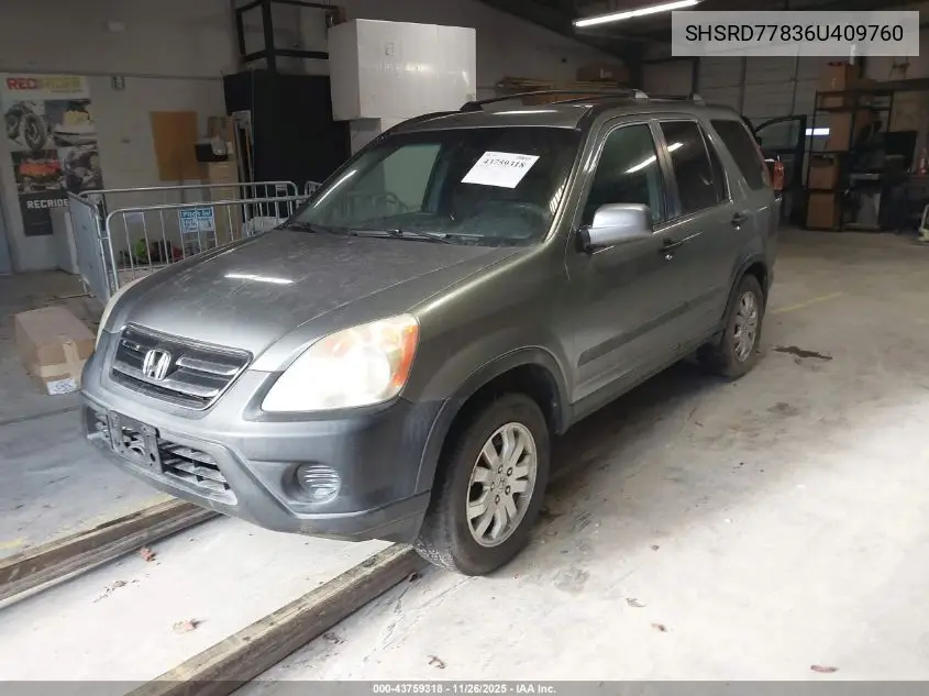 SHSRD77836U409760 2006 Honda Cr-V Ex
