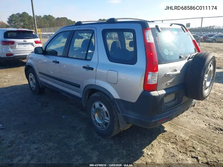 JHLRD68586C011174 2006 Honda Cr-V Lx