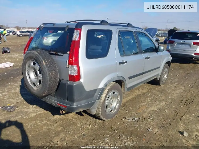 JHLRD68586C011174 2006 Honda Cr-V Lx