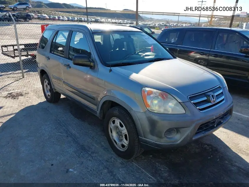 JHLRD68536C008313 2006 Honda Cr-V Lx