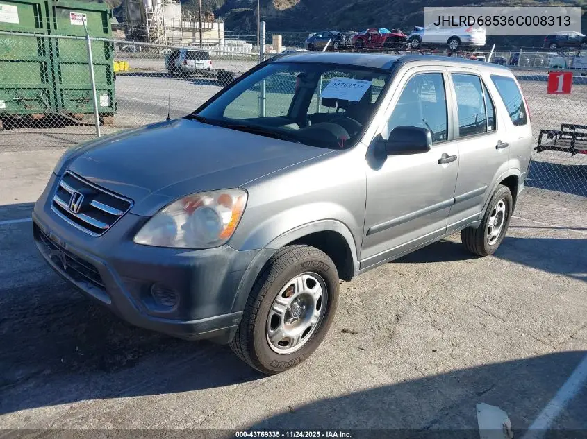 JHLRD68536C008313 2006 Honda Cr-V Lx