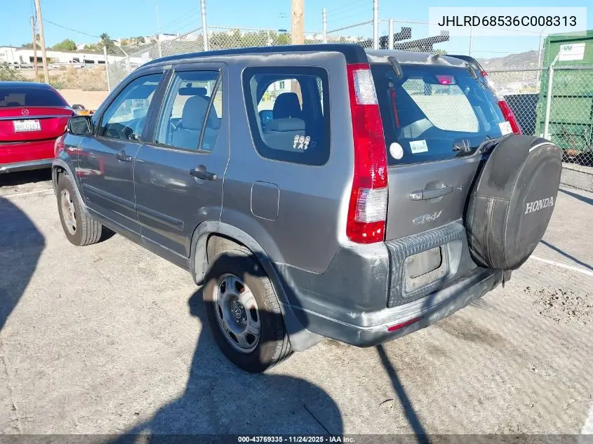 JHLRD68536C008313 2006 Honda Cr-V Lx