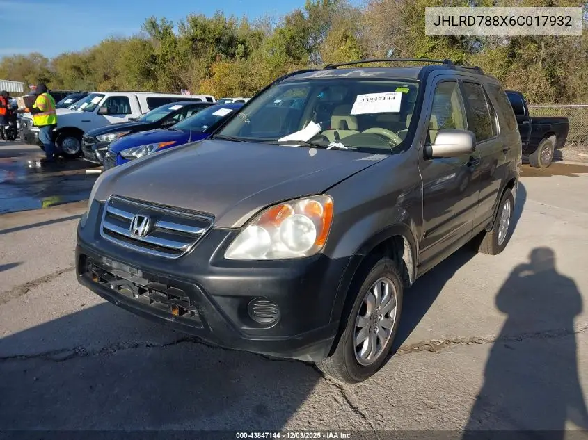 JHLRD788X6C017932 2006 Honda Cr-V Ex