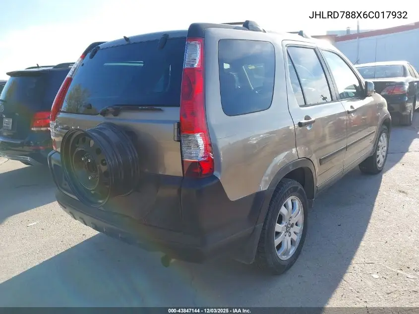 JHLRD788X6C017932 2006 Honda Cr-V Ex