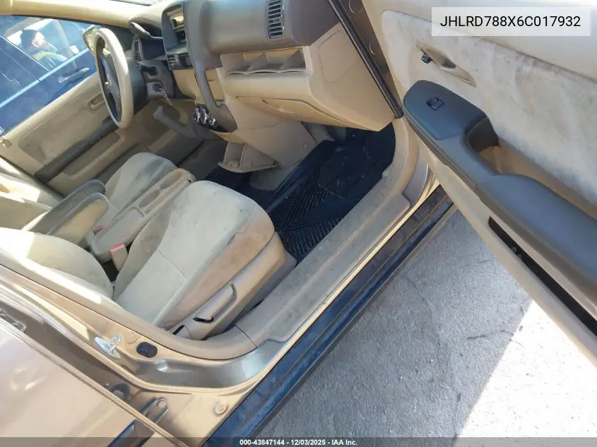 JHLRD788X6C017932 2006 Honda Cr-V Ex