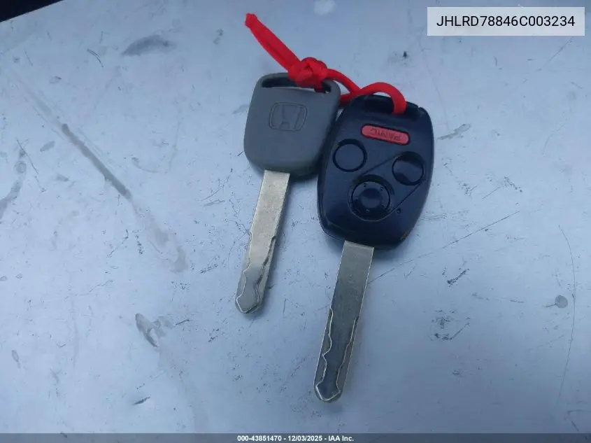 JHLRD78846C003234 2006 Honda Cr-V Ex