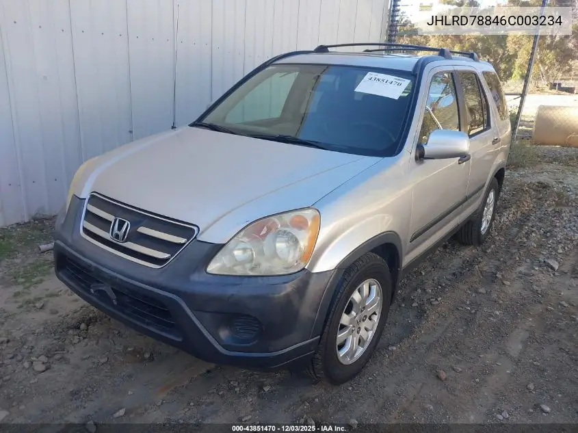 JHLRD78846C003234 2006 Honda Cr-V Ex