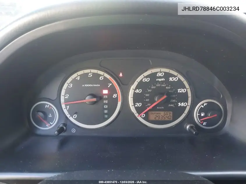 JHLRD78846C003234 2006 Honda Cr-V Ex