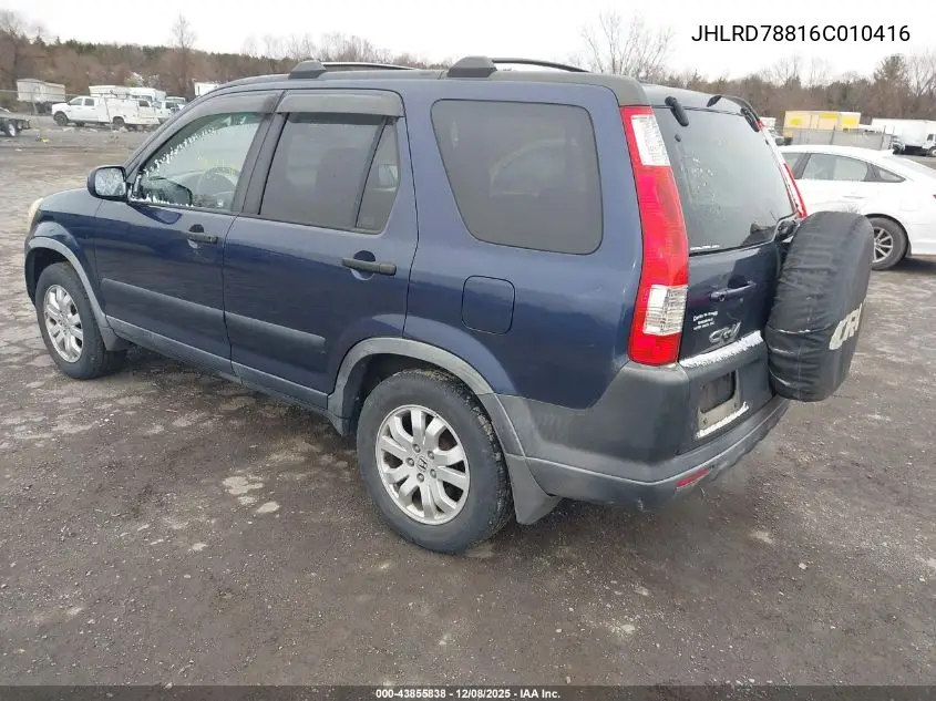 JHLRD78816C010416 2006 Honda Cr-V Ex