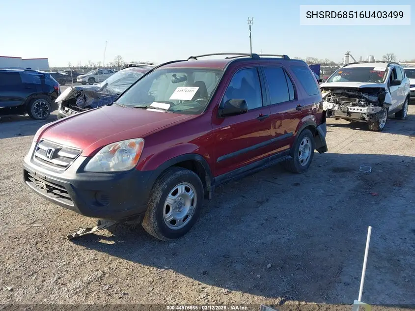 SHSRD68516U403499 2006 Honda Cr-V Lx
