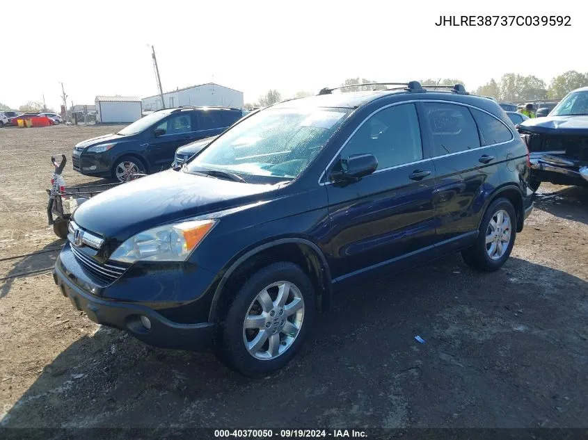 2007 Honda Cr-V Ex-L VIN: JHLRE38737C039592 Lot: 40370050